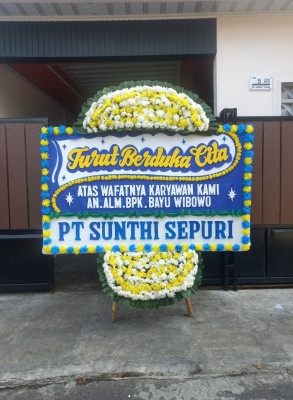Papan Bunga Duka di Lolong Belanti